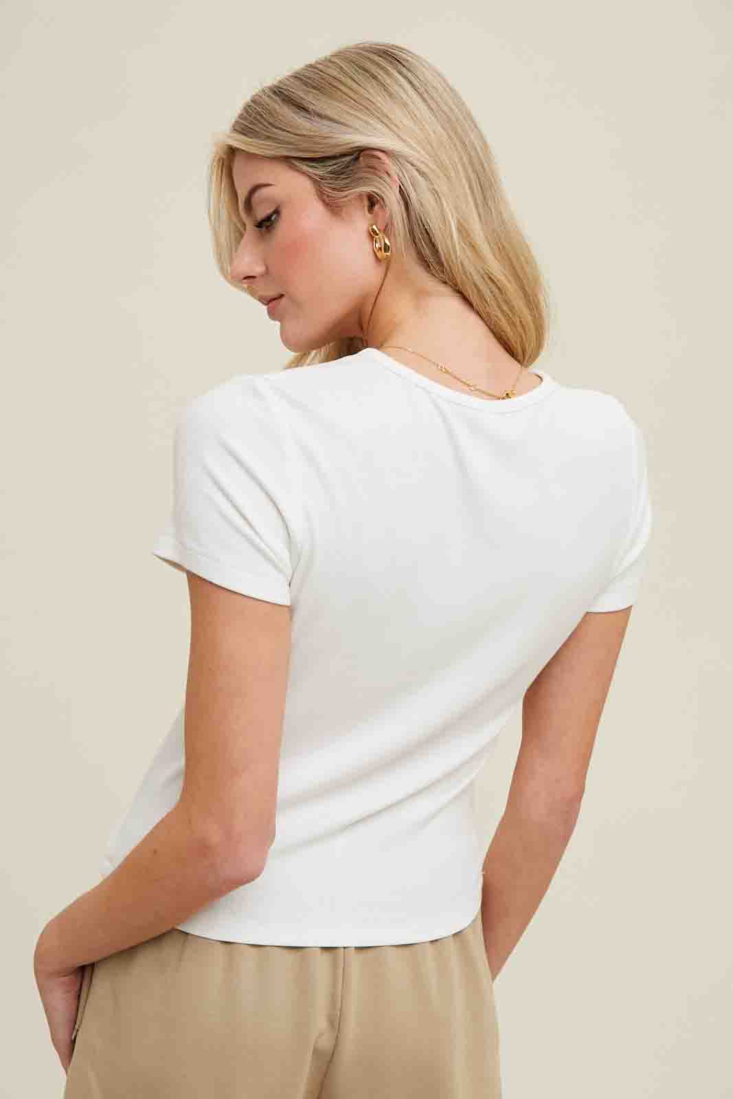 Basic Ribbed Knit Top by Wishlist