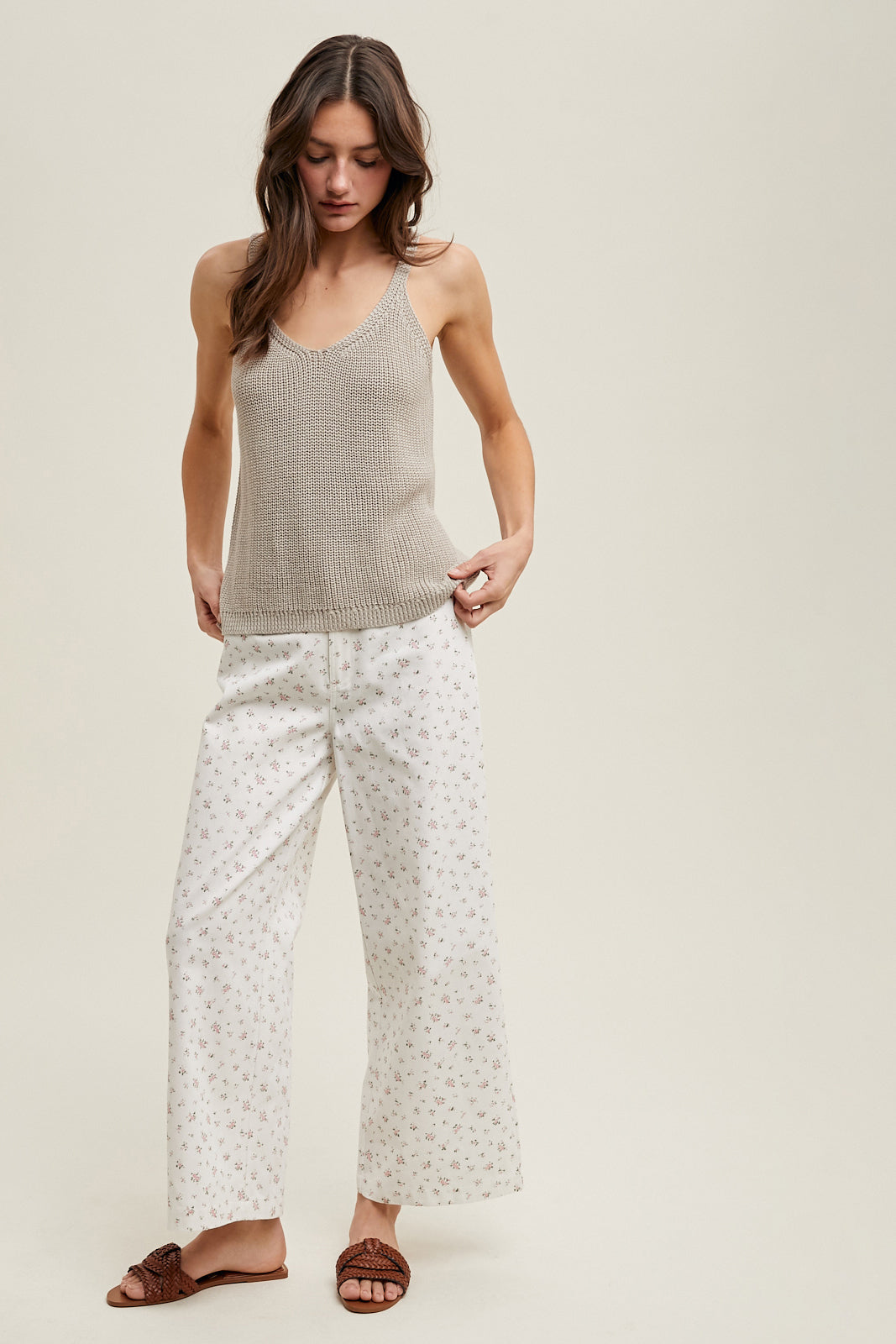 Cami Top Sweater in Stone by Wishlist