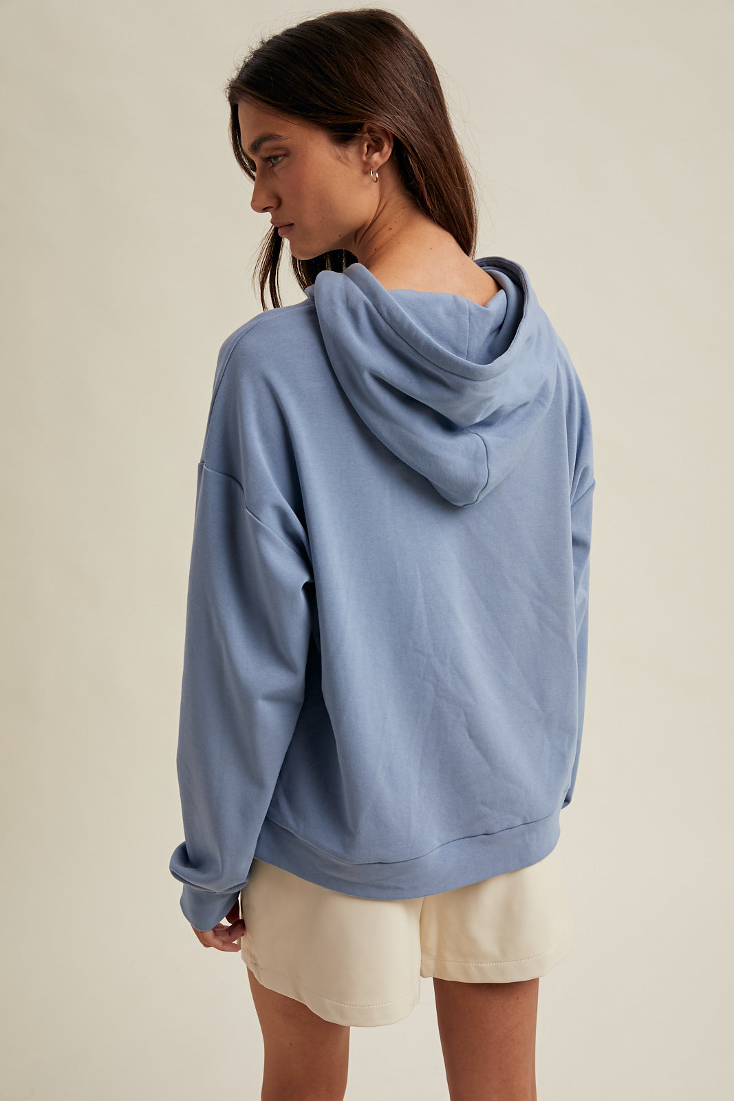 Knit Drop Shoulder Hoodie by Wishlist
