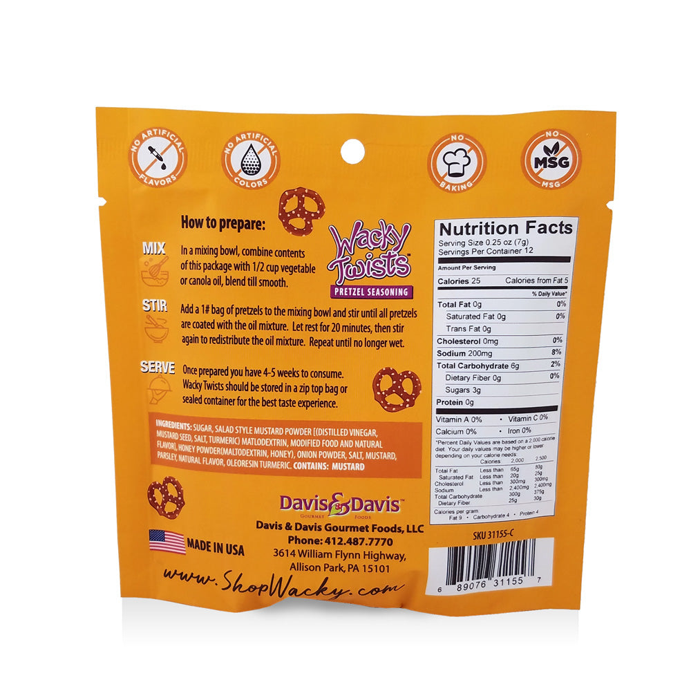Wacky Twist Pretzel Seasoning by Davis & Davis Gourmet Foods