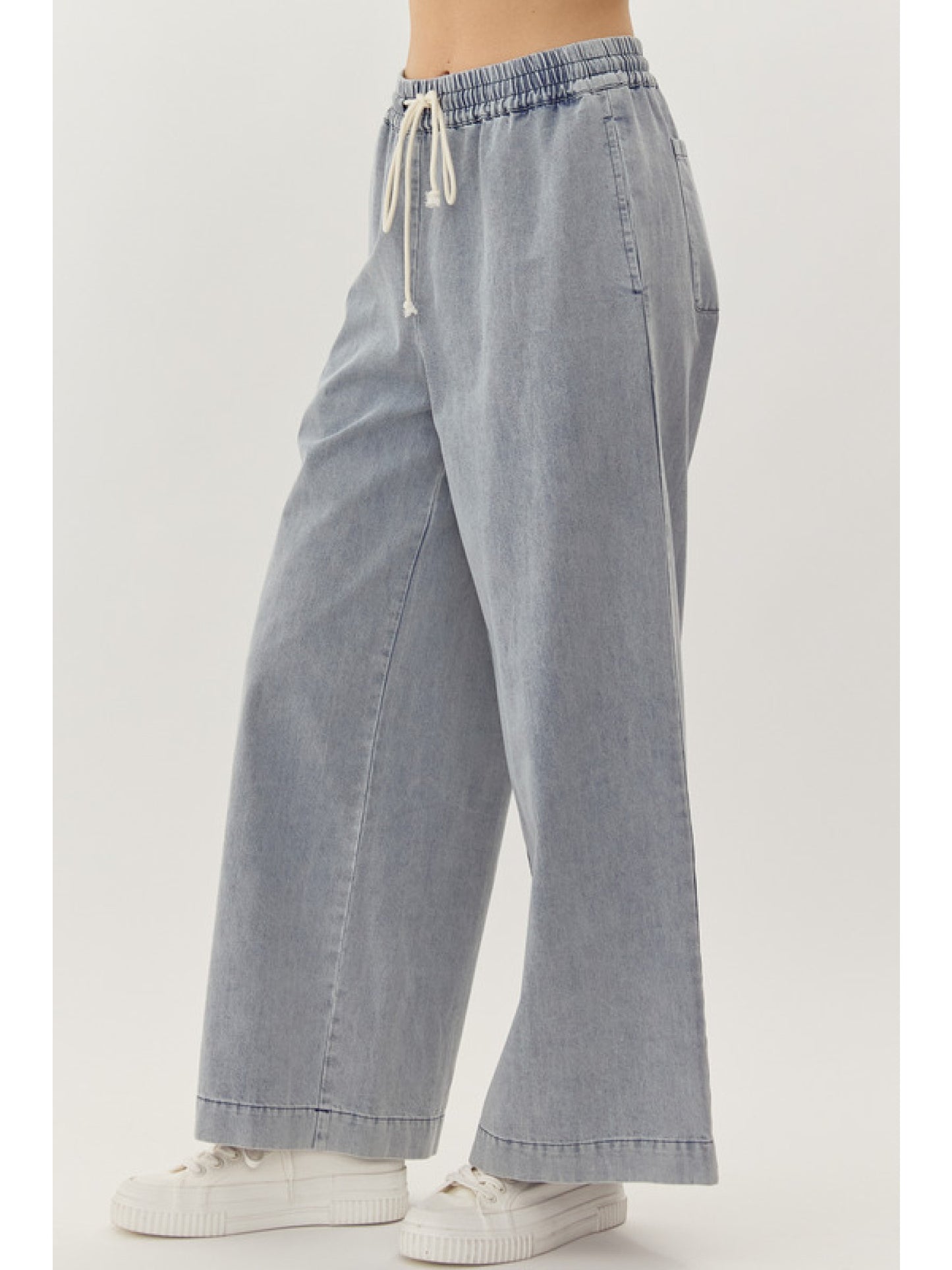 Denim Flowy Pants by Jodifl