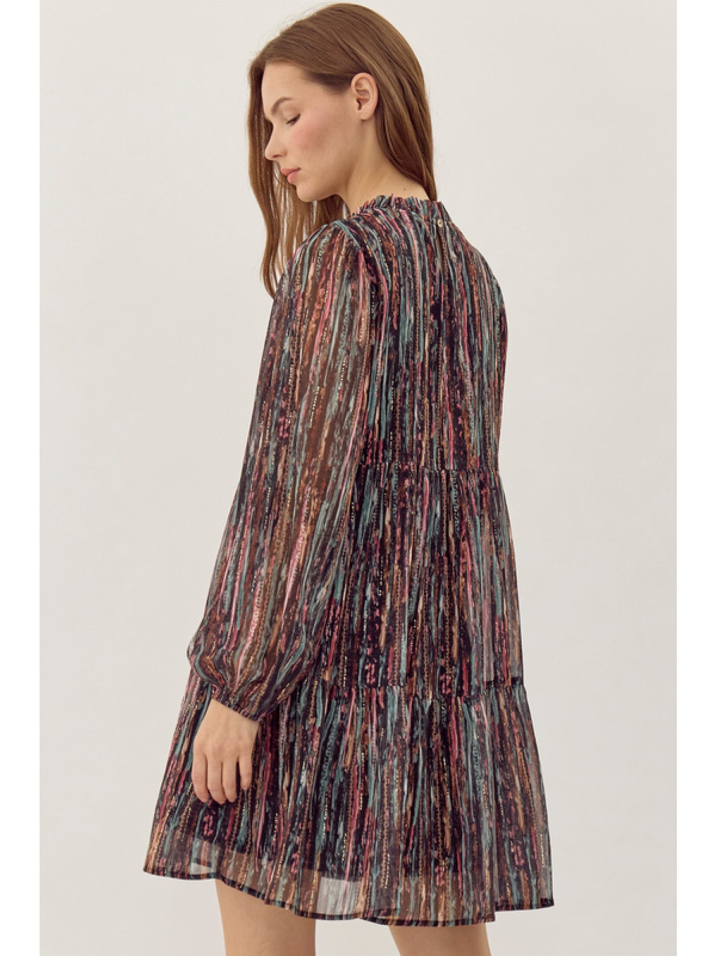 Multi Colored Chiffon Dress by Jodifl