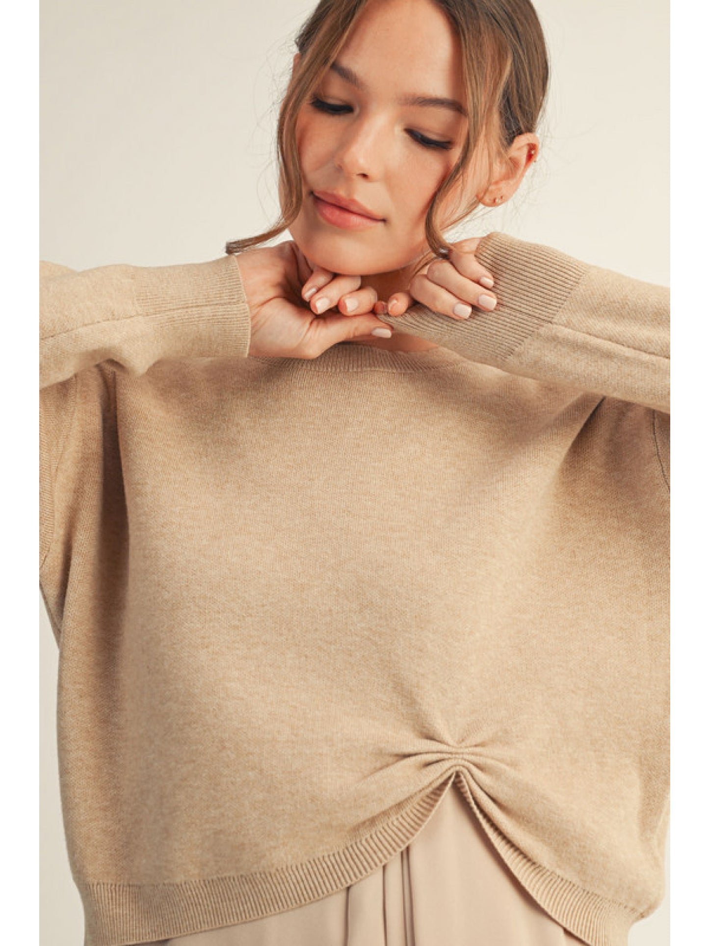 Long Sleeves Soft Texture Sweater Top by Jodifl