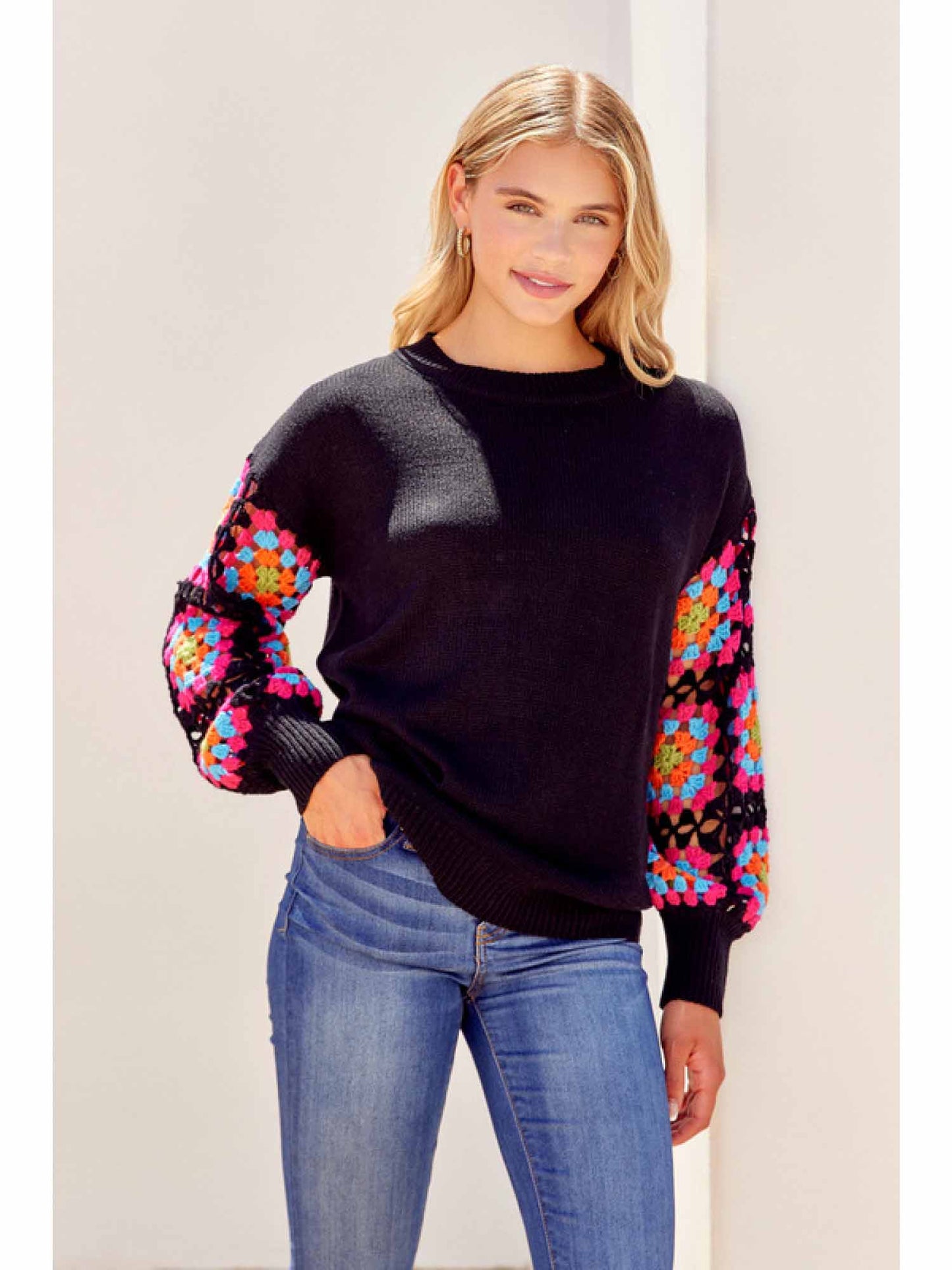Knit Black Pullover Sweater by Jodifl