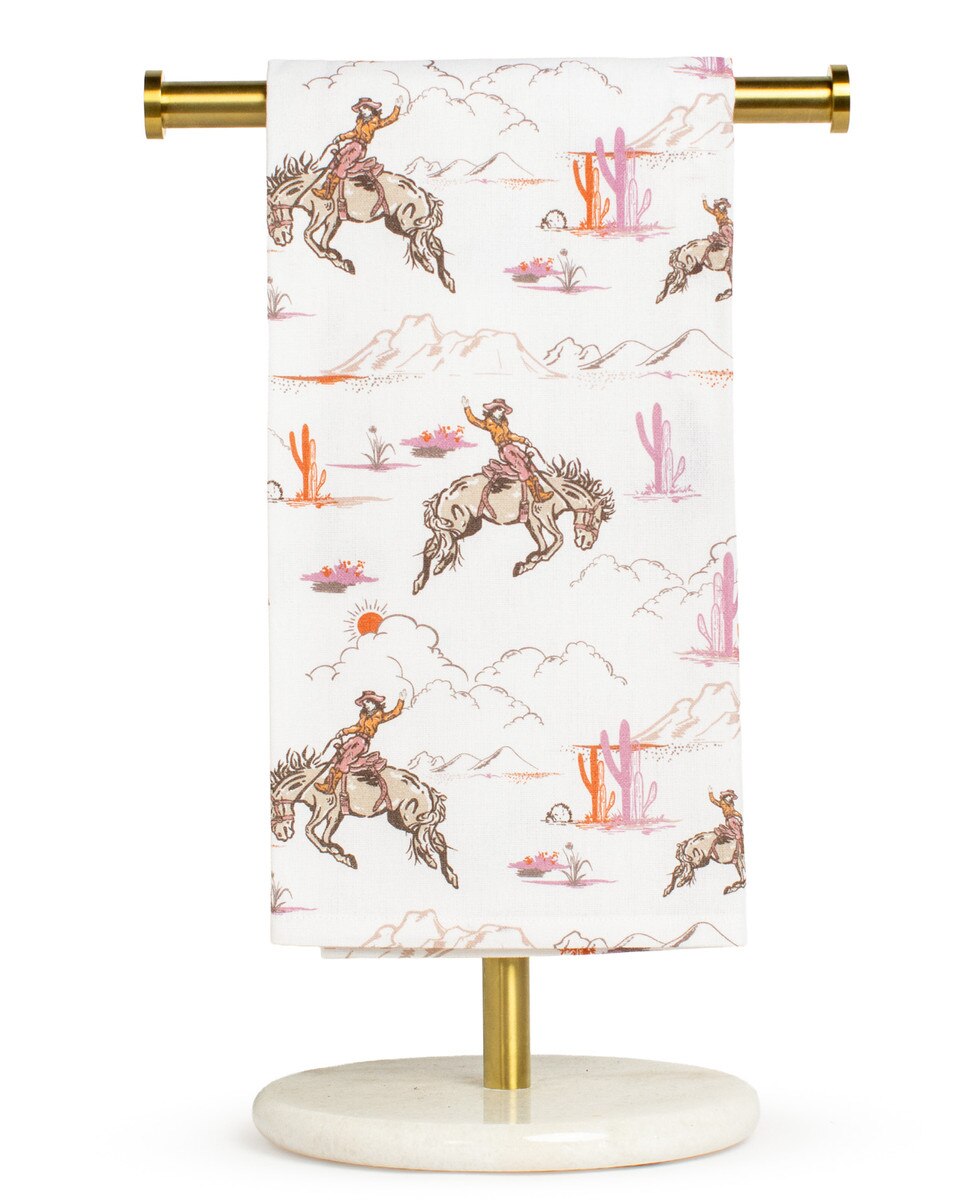 Howdy Hunny Hand Towel | White/Multi - The Royal Standard