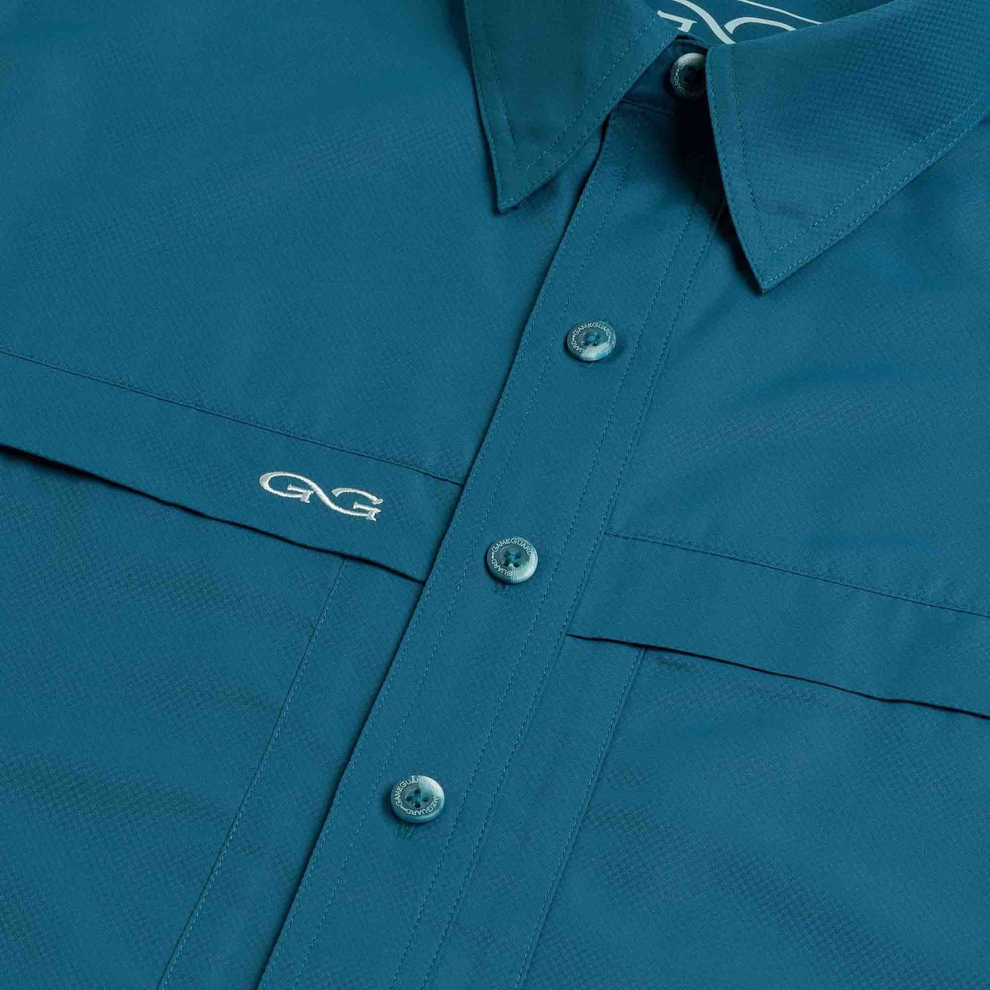 GameGuard MicroFiber Short-Sleeve Fishing Shirt Marine