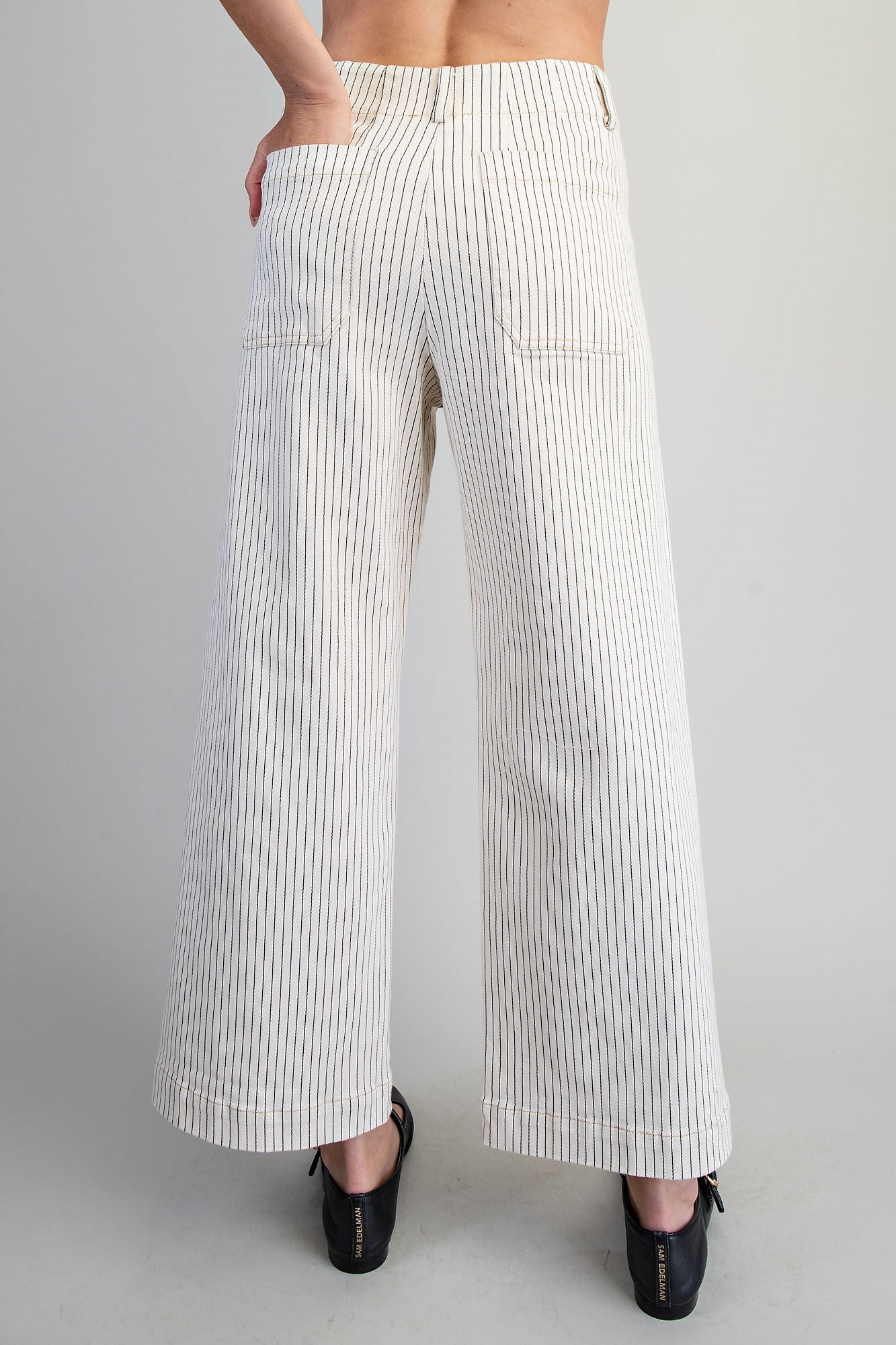 Striped Straight Leg Pants by ee:some