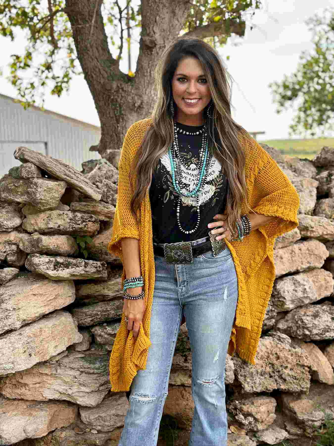 Love One Another Bird Tee on Charblack by Texas True Threads