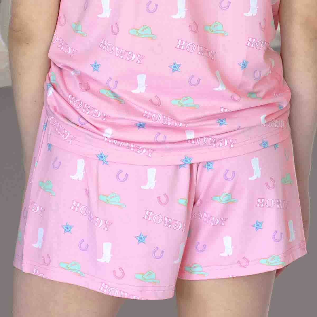 Howdy Friends Sleep Shorts Pink/Multi