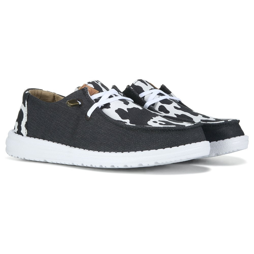 Wendy Animal in Black/Cow by Hey Dude Shoes