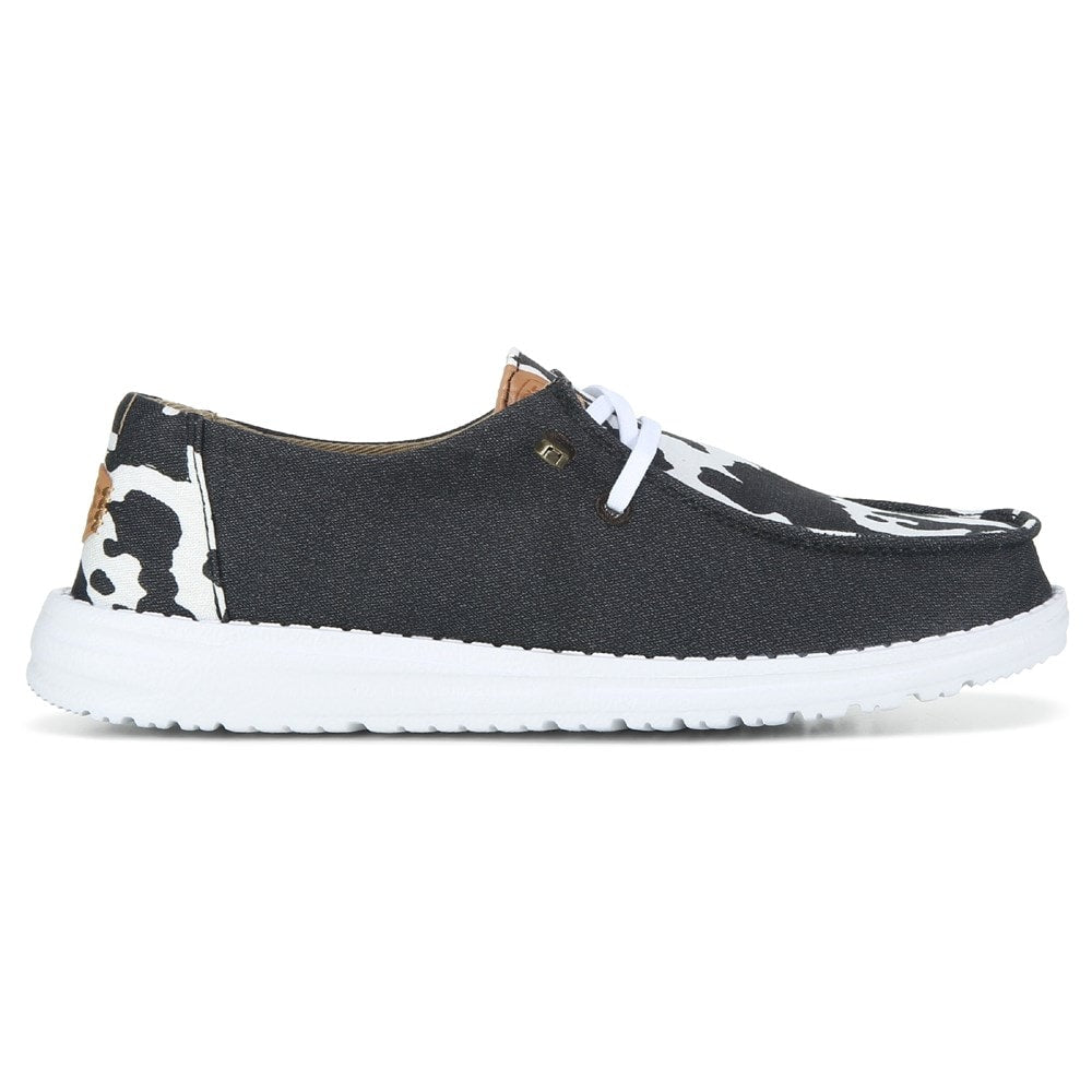 Wendy Animal in Black/Cow by Hey Dude Shoes