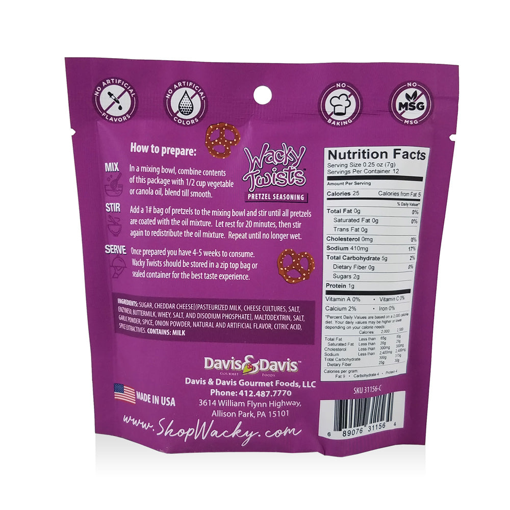 Wacky Twist Pretzel Seasoning by Davis & Davis Gourmet Foods
