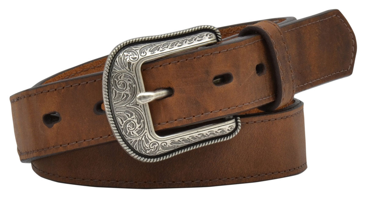 1 1/4" Kids Crazy Correct Brown Belt by M&F Western