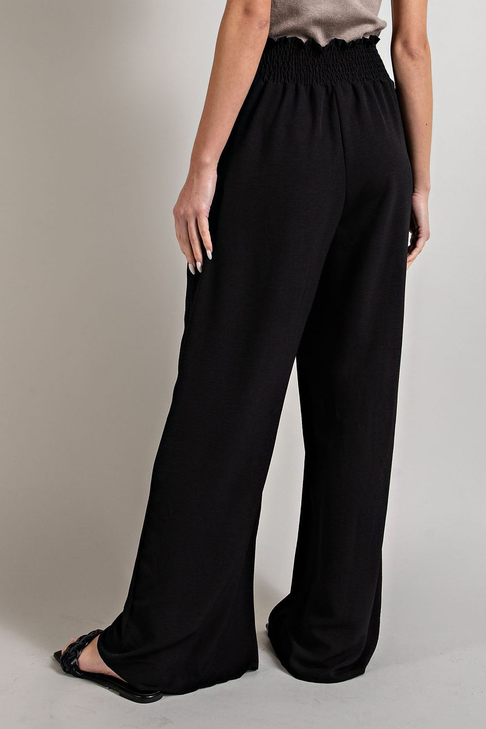 Smocked Wide Leg Pants by ee:some