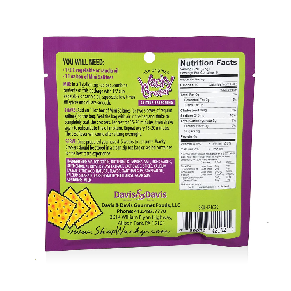 Wacky Cracker Seasonings- Davis & Davis Gourmet Food