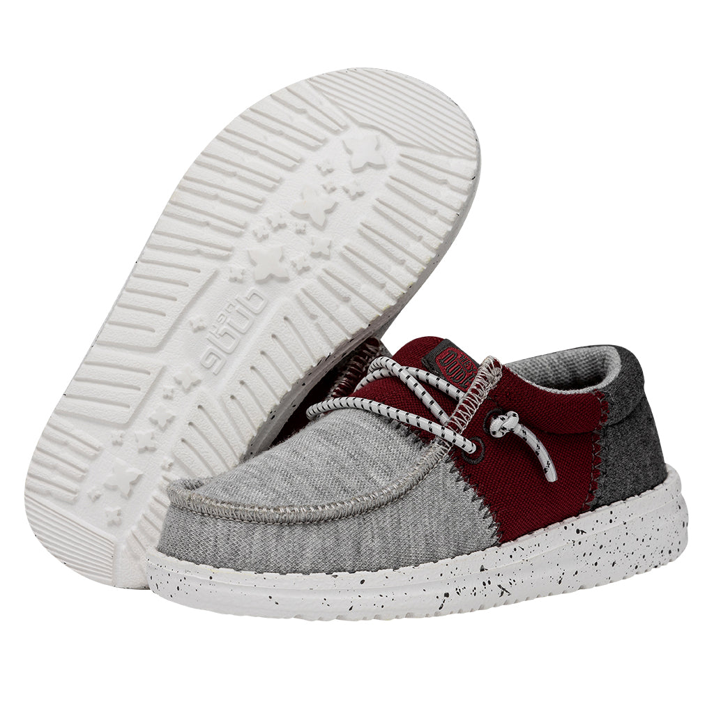 Wally Toddler Tri Varsity in Crimson by Hey Dude