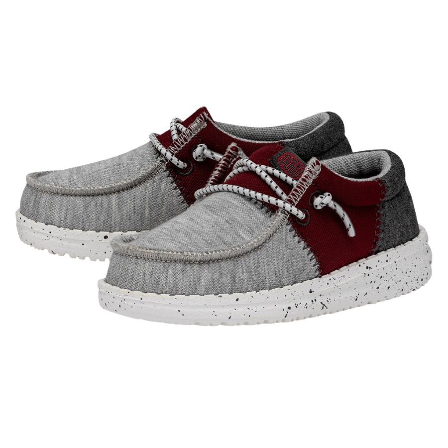 Wally Toddler Tri Varsity in Crimson by Hey Dude