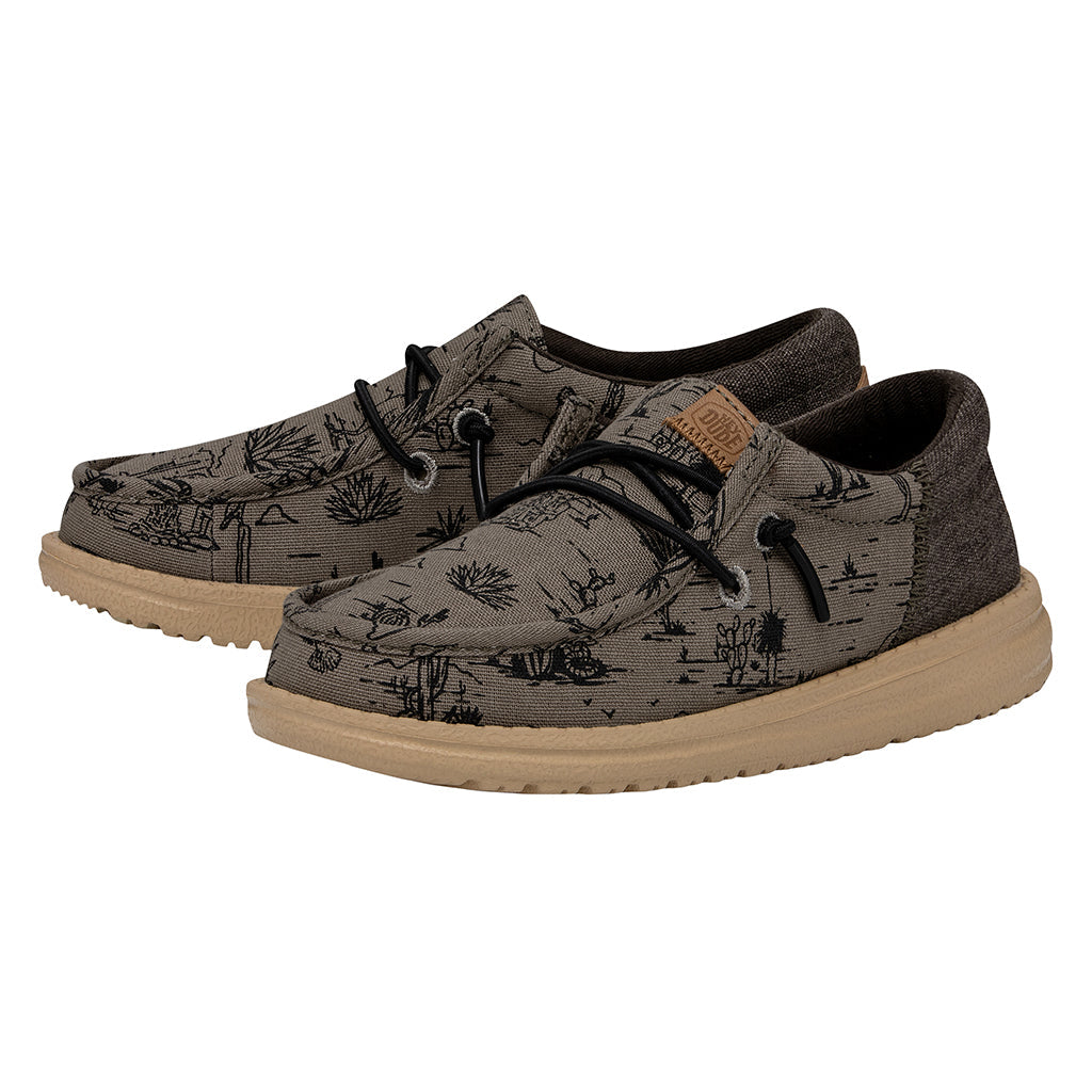 Wally Youth Desert in Olive by Hey Dude