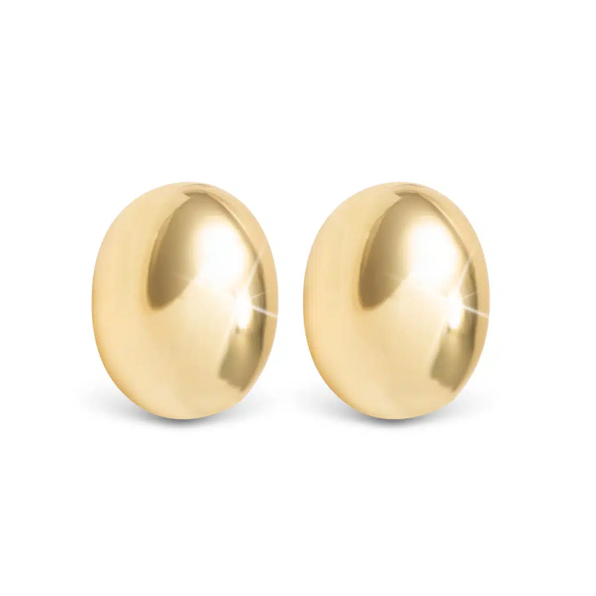 Vivian Polished Stud Gold by Amanda Blu & Co