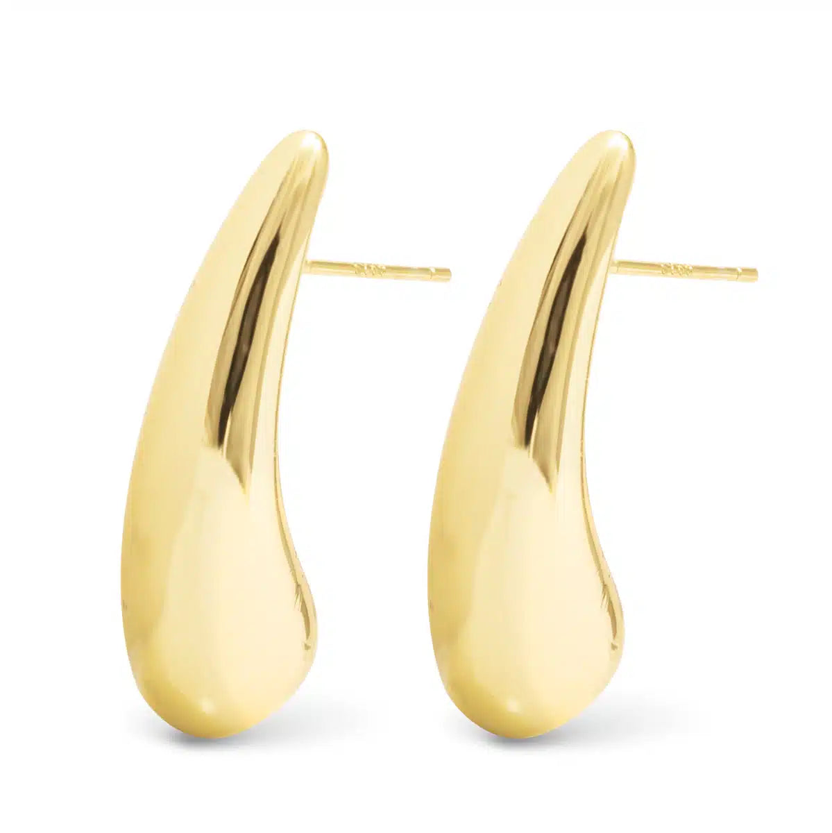Michelle Polished Droplet Gold by Amanda Blu & Co