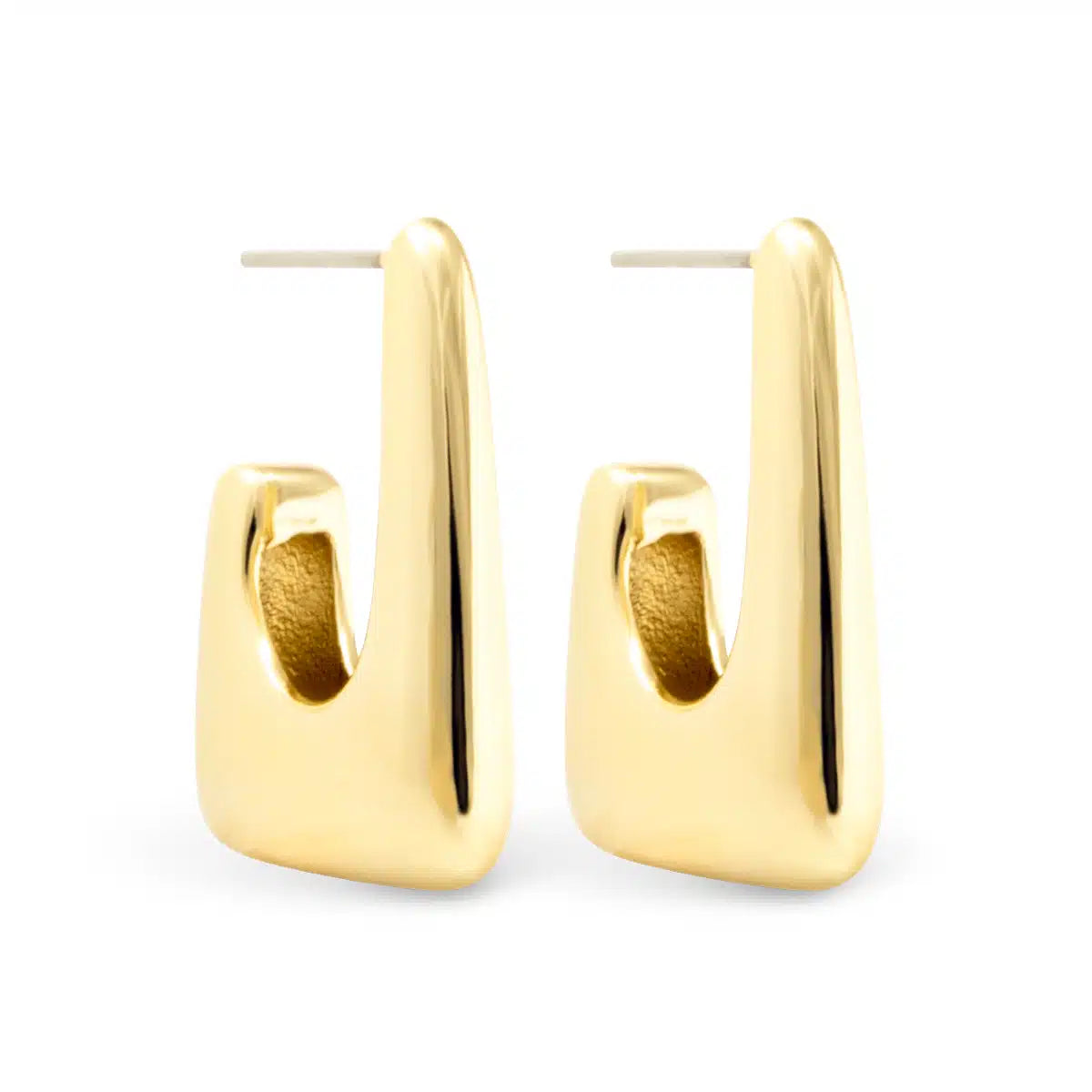 Ava Polished Huggie Gold by Amanda Blu & Co
