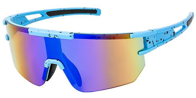 Sports Wrap Splatter Sunglasses