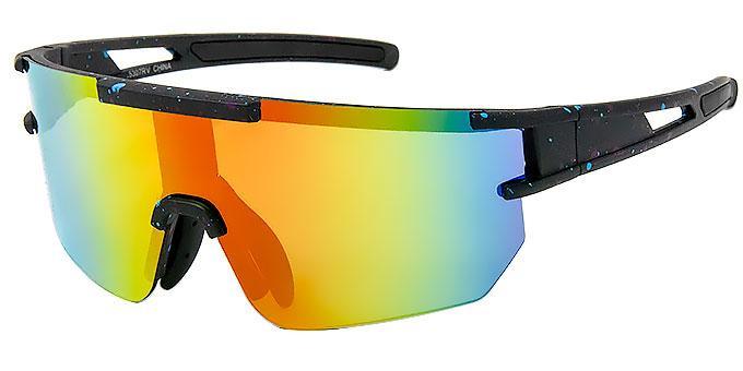 Sports Wrap Splatter Sunglasses