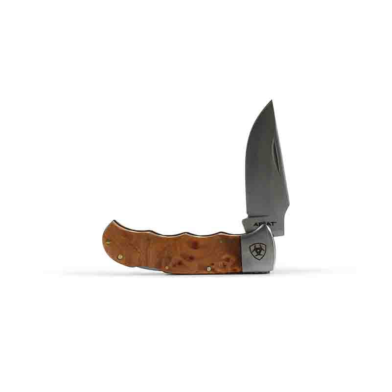 Ariat 3" Medium Smooth Brown Folding Knife
