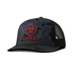 Ariat Mens Cap R112 SnapBack Camo 3D Embroidered Logo Navy by M&F Western
