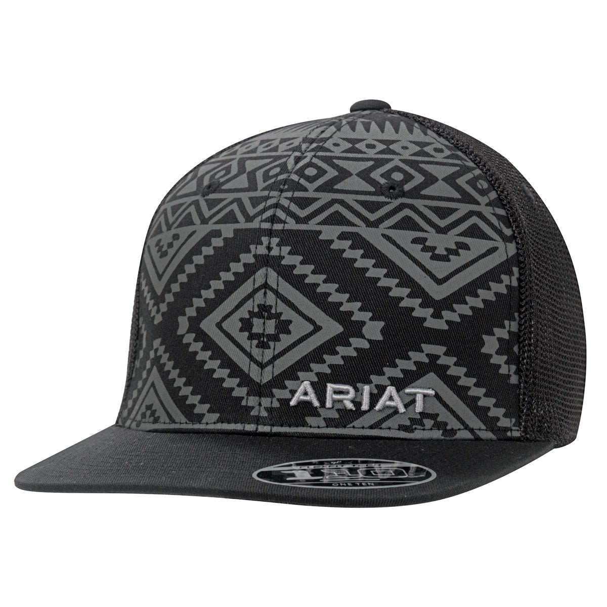 Mens Ariat Aztec Cap in Black/Grey