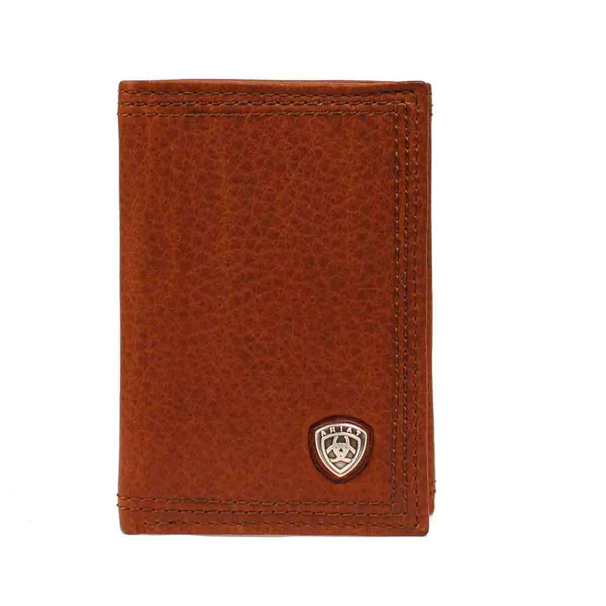 Ariat Men's Perfomance Work Trifold Wallet Dark Copper