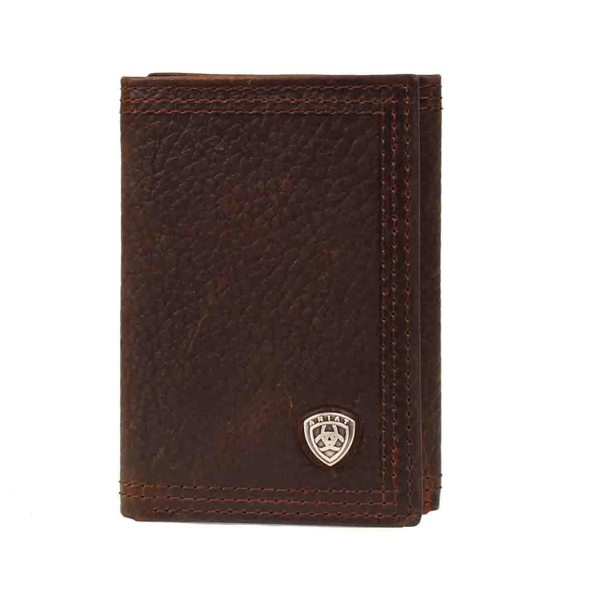 Ariat Men's Performance Work Trifold Dark Copper Wallet