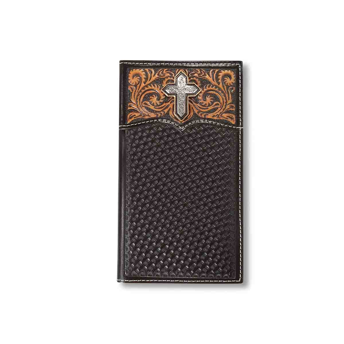 Ariat Men's Cross Floral Filigree Rodeo Wallet