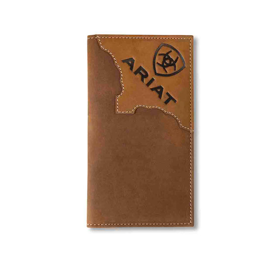 Ariat Men's Two Tone Leather Rodeo Medium Brown Wallet
