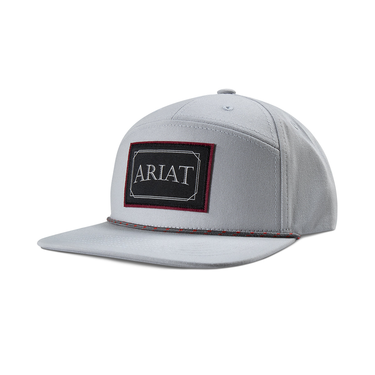 Ariat Snap Back 7Panel Patch Brim Rope in Grey