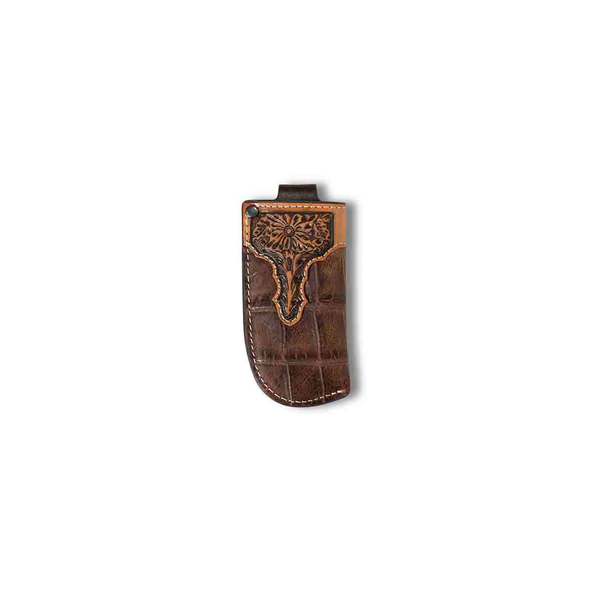 Ariat Floral Embrossed Croco Print Knife Sheath