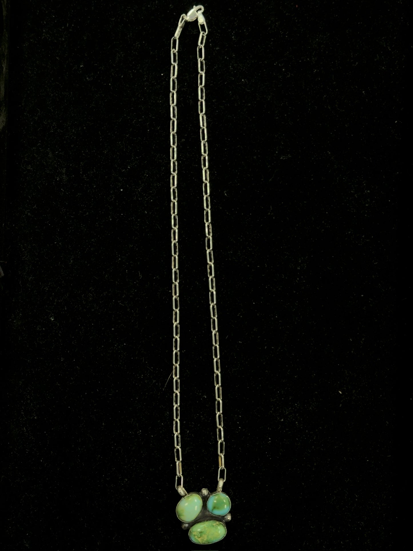 3 Stone Turquoise Necklace