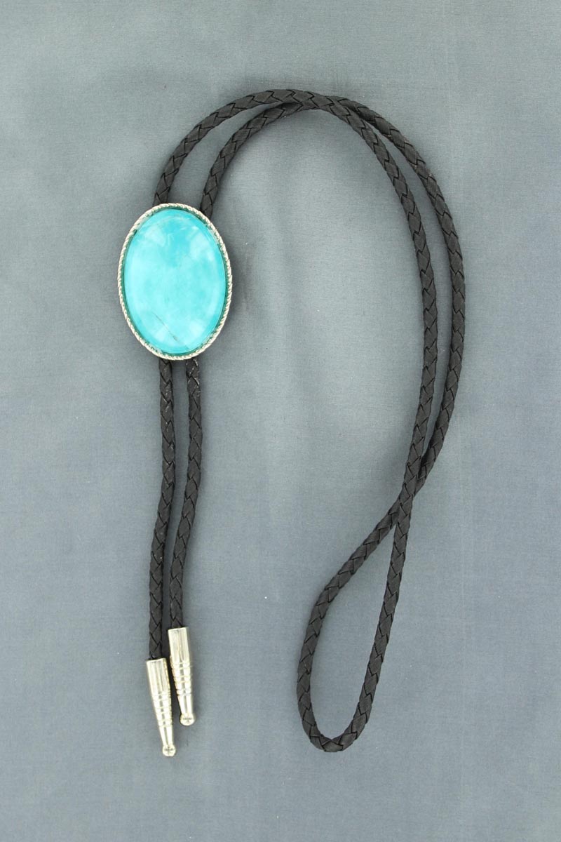 Turquoise Dyed Howlite Bolo Tie