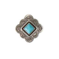 Double S Scarf Slide Diamond Turquoise by M&F Western