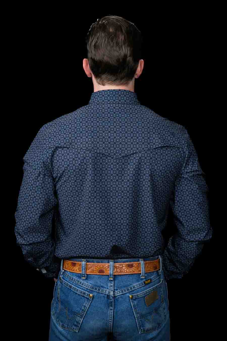 The Silas Long-Sleeve Snap Shirt in Black by Ferrell