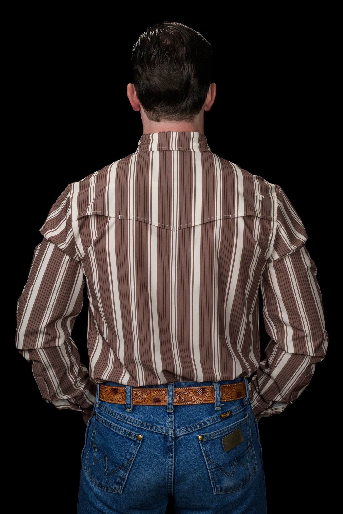 The Atlas in Brown- Long Sleeve Snap Shirt