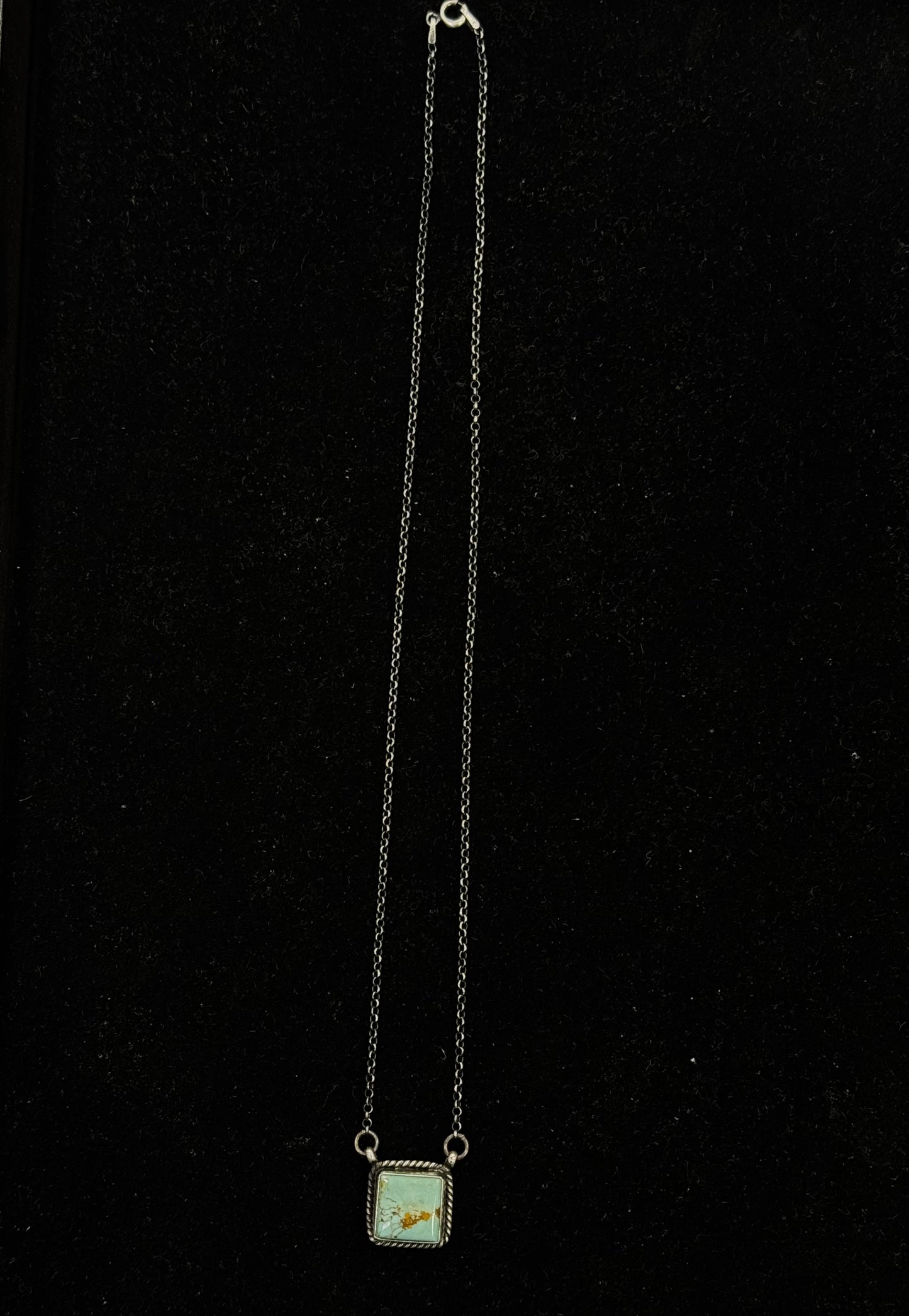 18" Turquoise Square Necklace