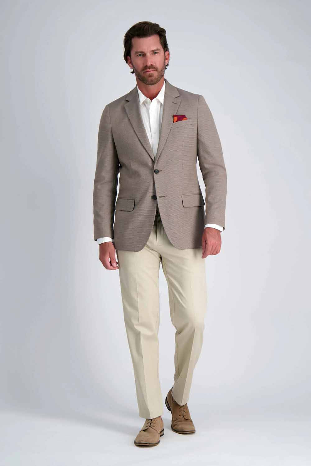 Mini Dobby Sport Coat in Mocha by JM Haggar