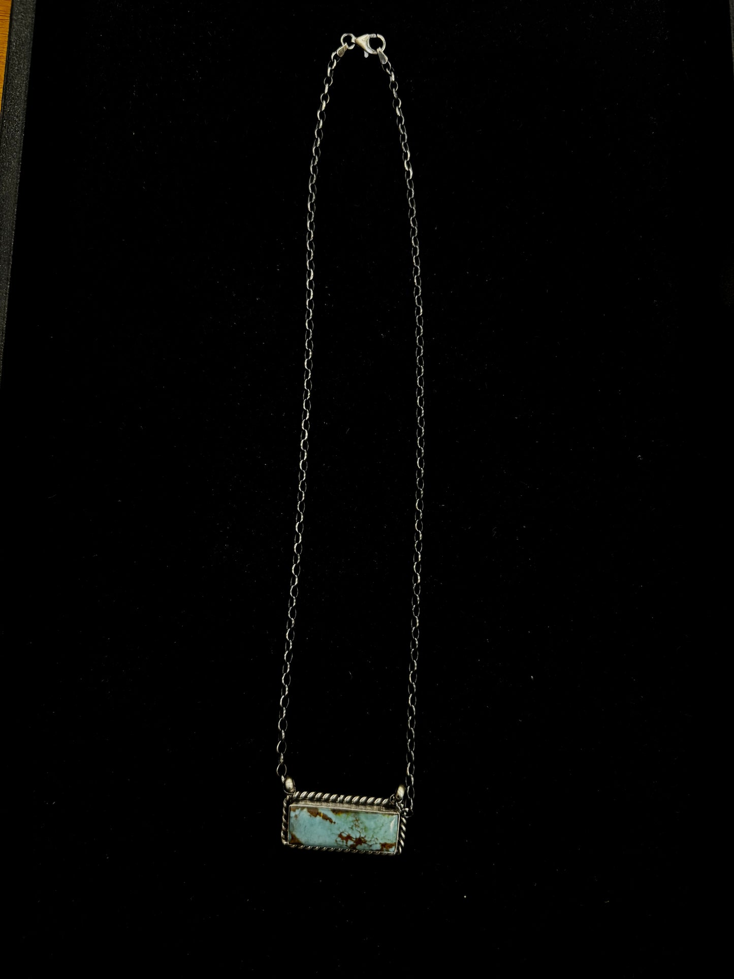 18" Turquoise Bar Necklace
