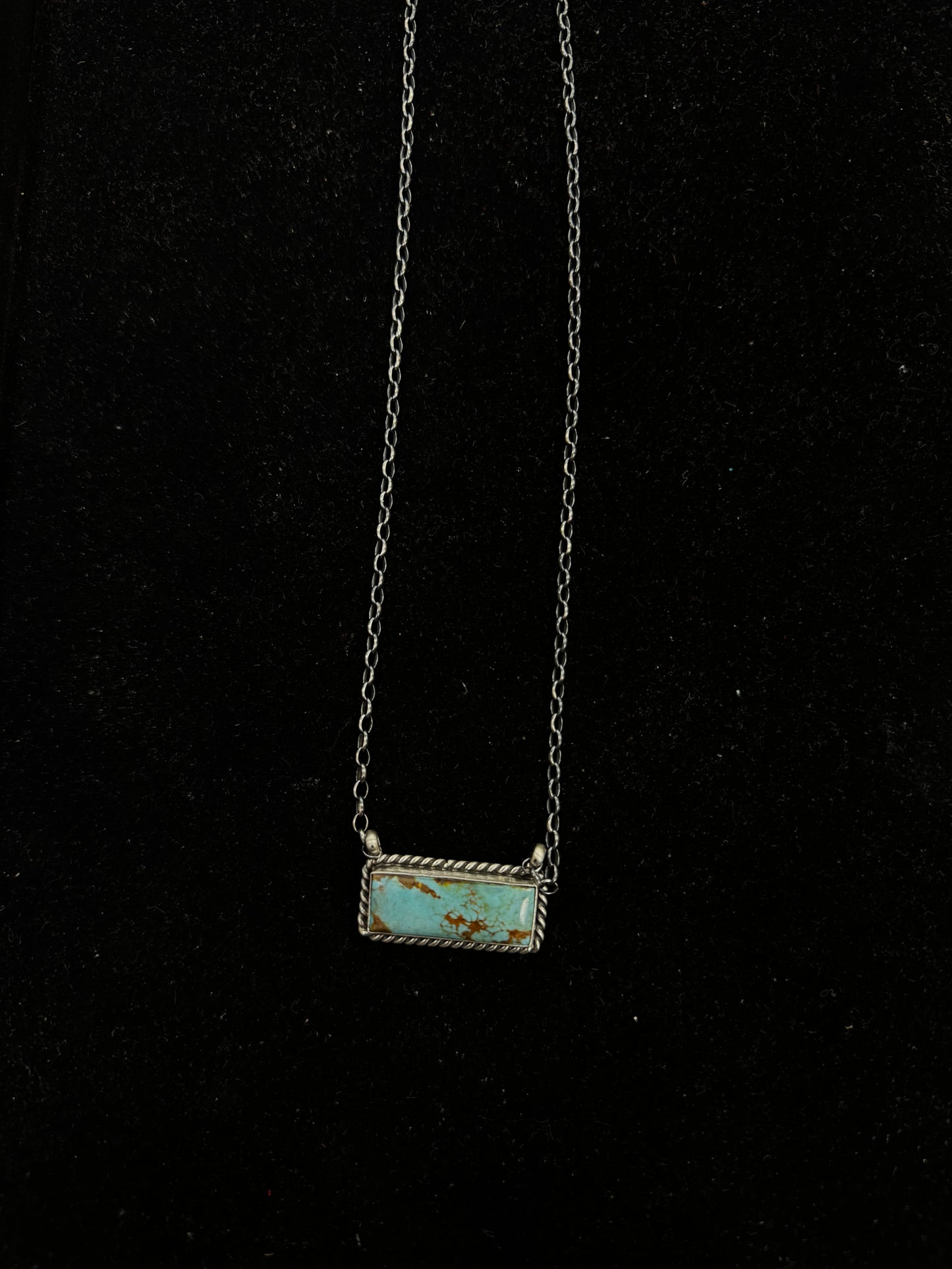 18" Turquoise Bar Necklace