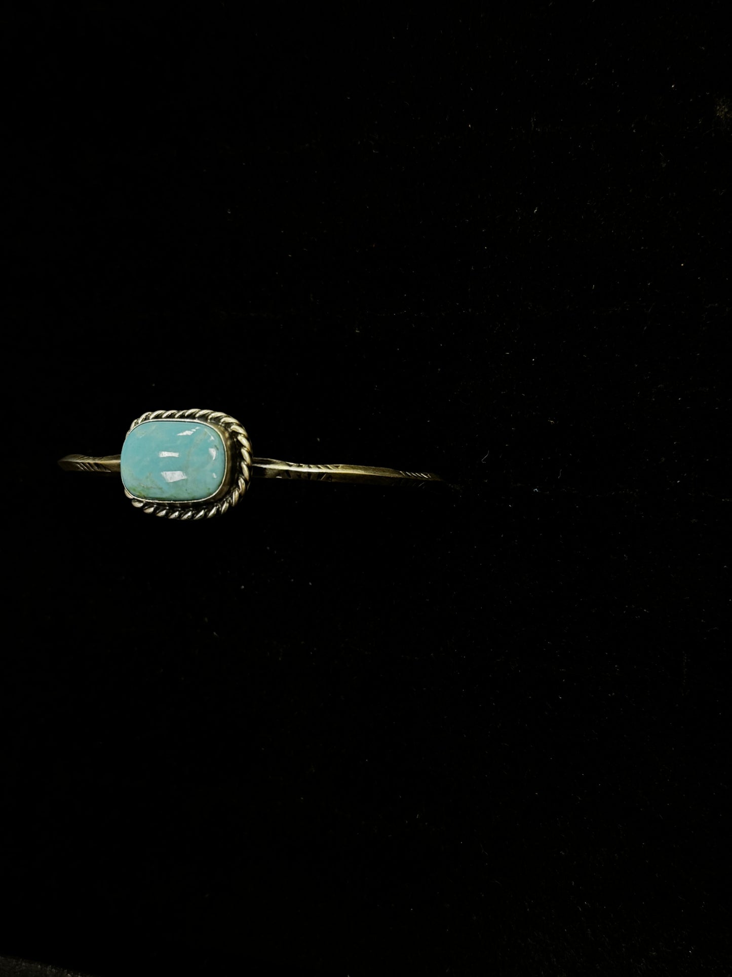 Rounded Rectangle Turquoise Cuff