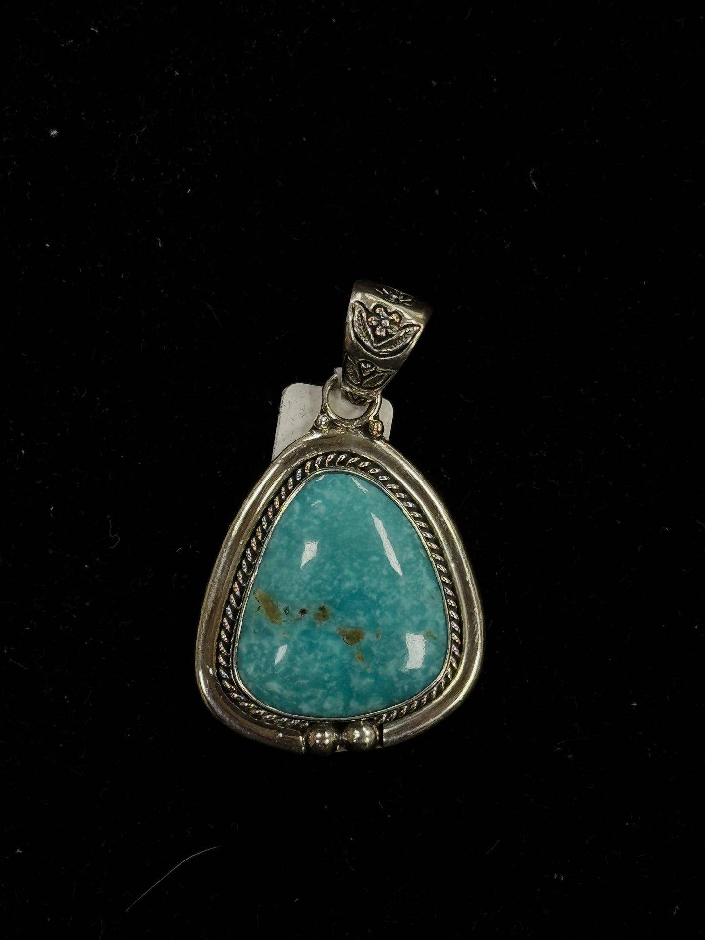 Rounded Triangle Turquoise Pendant
