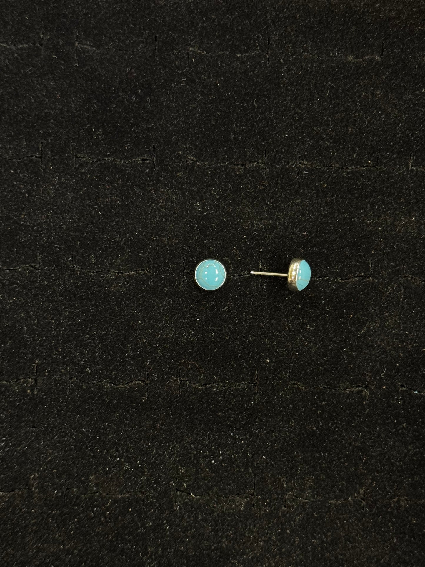 Medium Turquoise Stone Stud Earrings