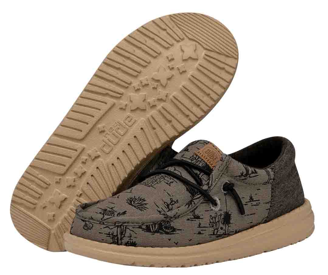 Wally Toddler Desert in Olive by Hey Dude