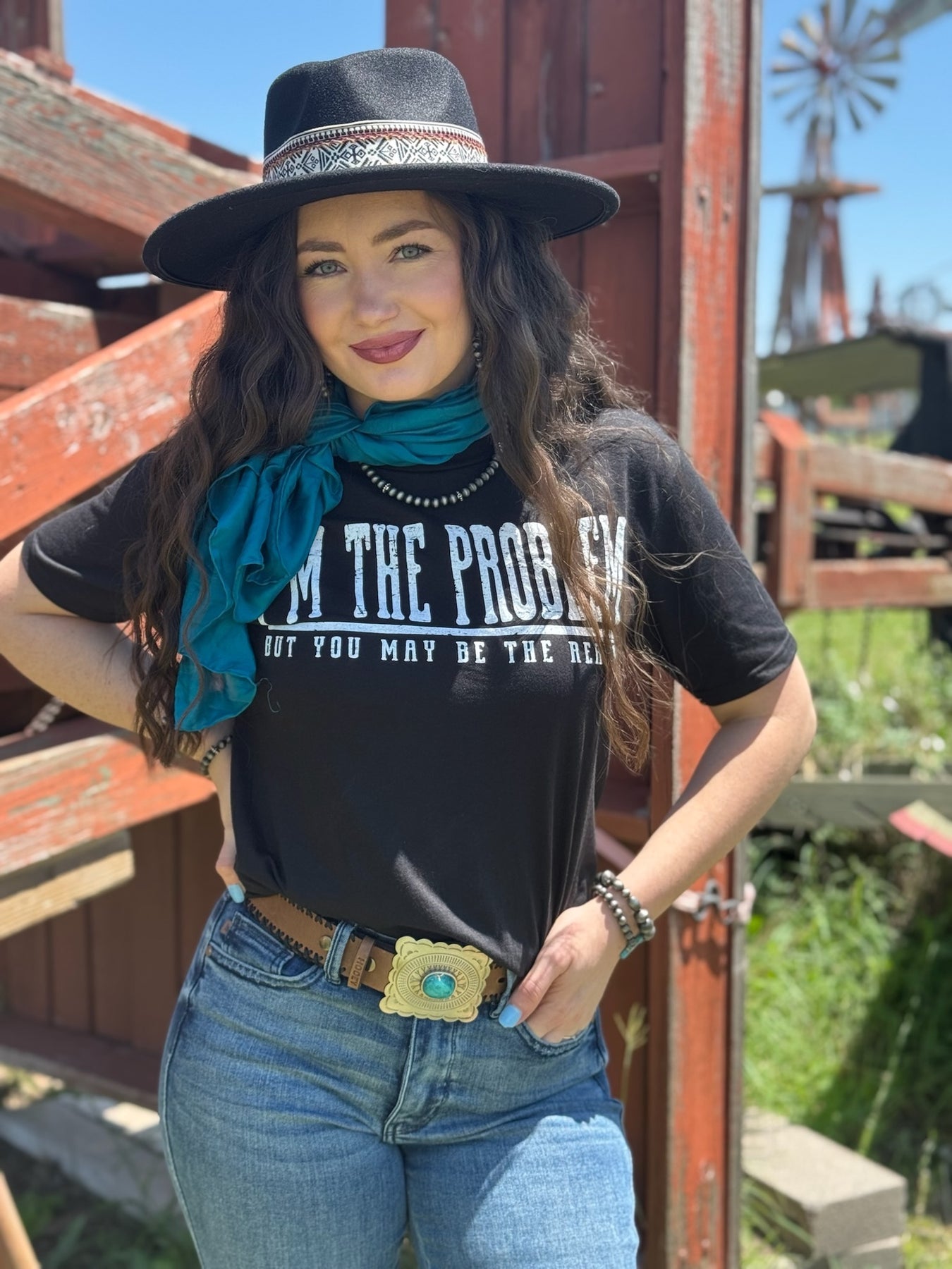 I'm the Problem Tee in White on Black by Texas True Threads